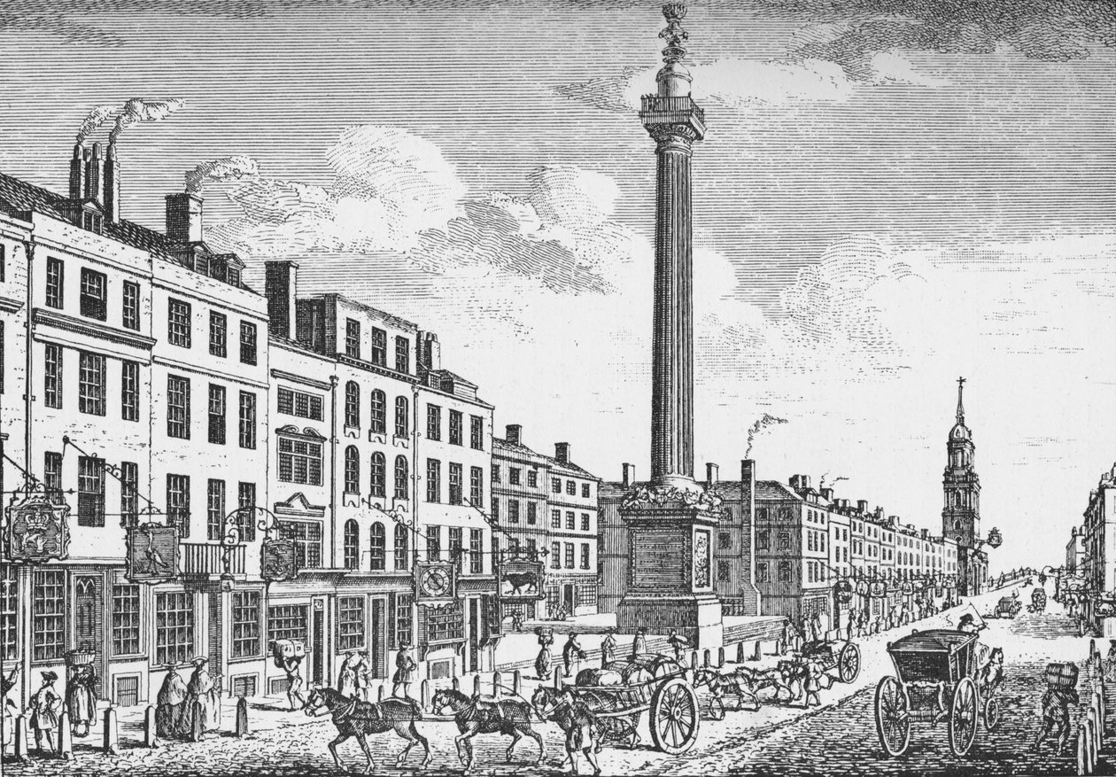 Monumentti, Lontoon kaupunki, c1755 1903 tekijältä Thomas Bowles