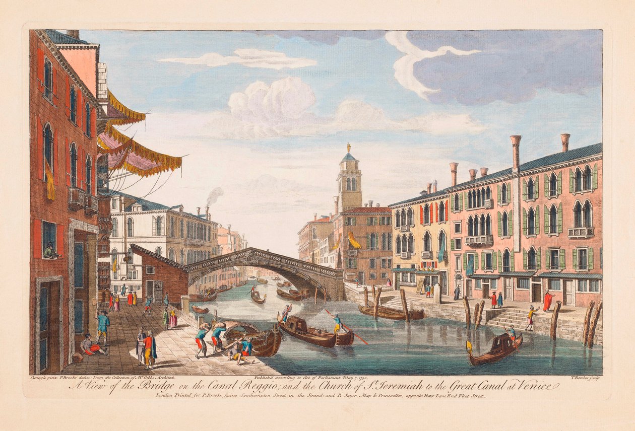 Venetsia, Italia noin 1750 tekijältä Thomas Bowles