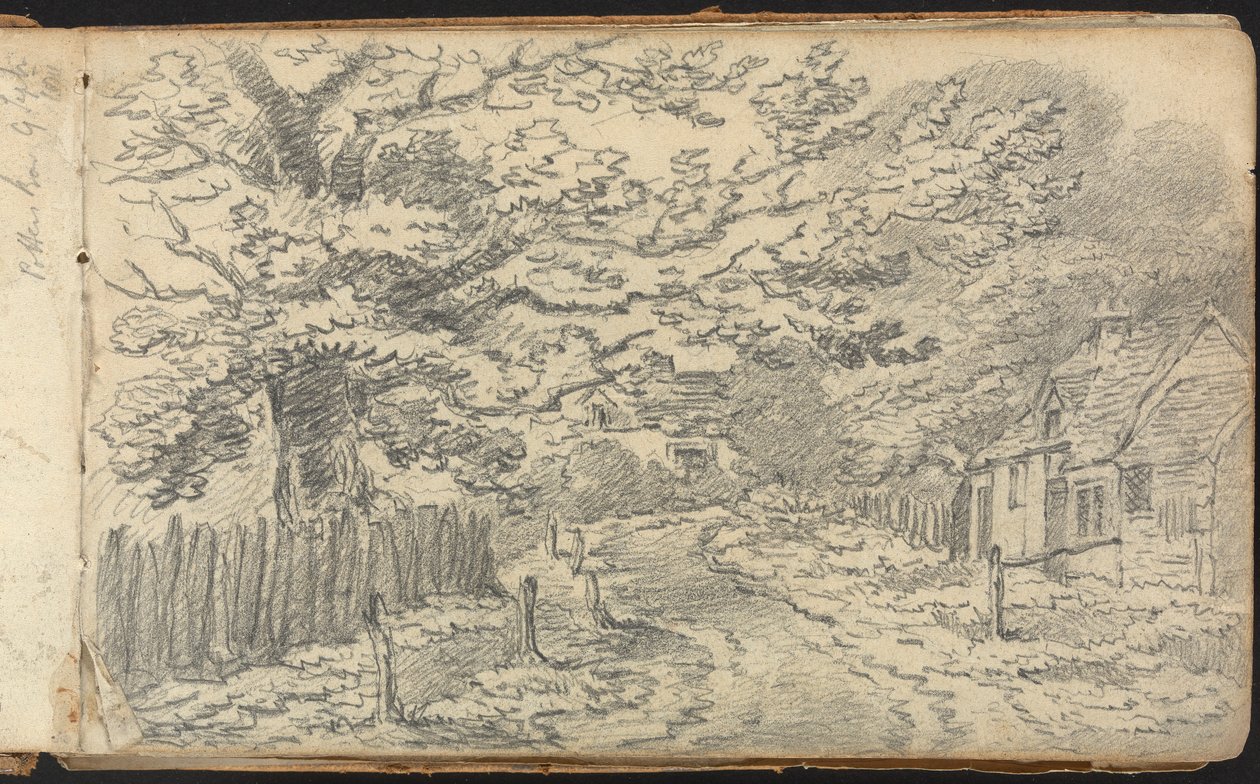Album of Landscape and Figure Studies: Rural Road lähellä Potten Endiä tekijältä Thomas Bradshaw