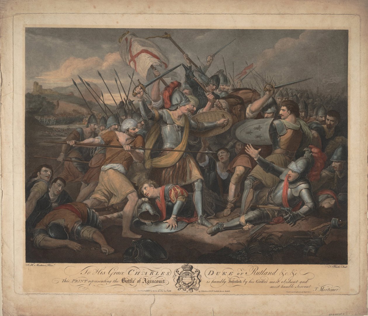 Agincourtin taistelu 25. lokakuuta 1415, 1783 tekijältä Thomas Burke