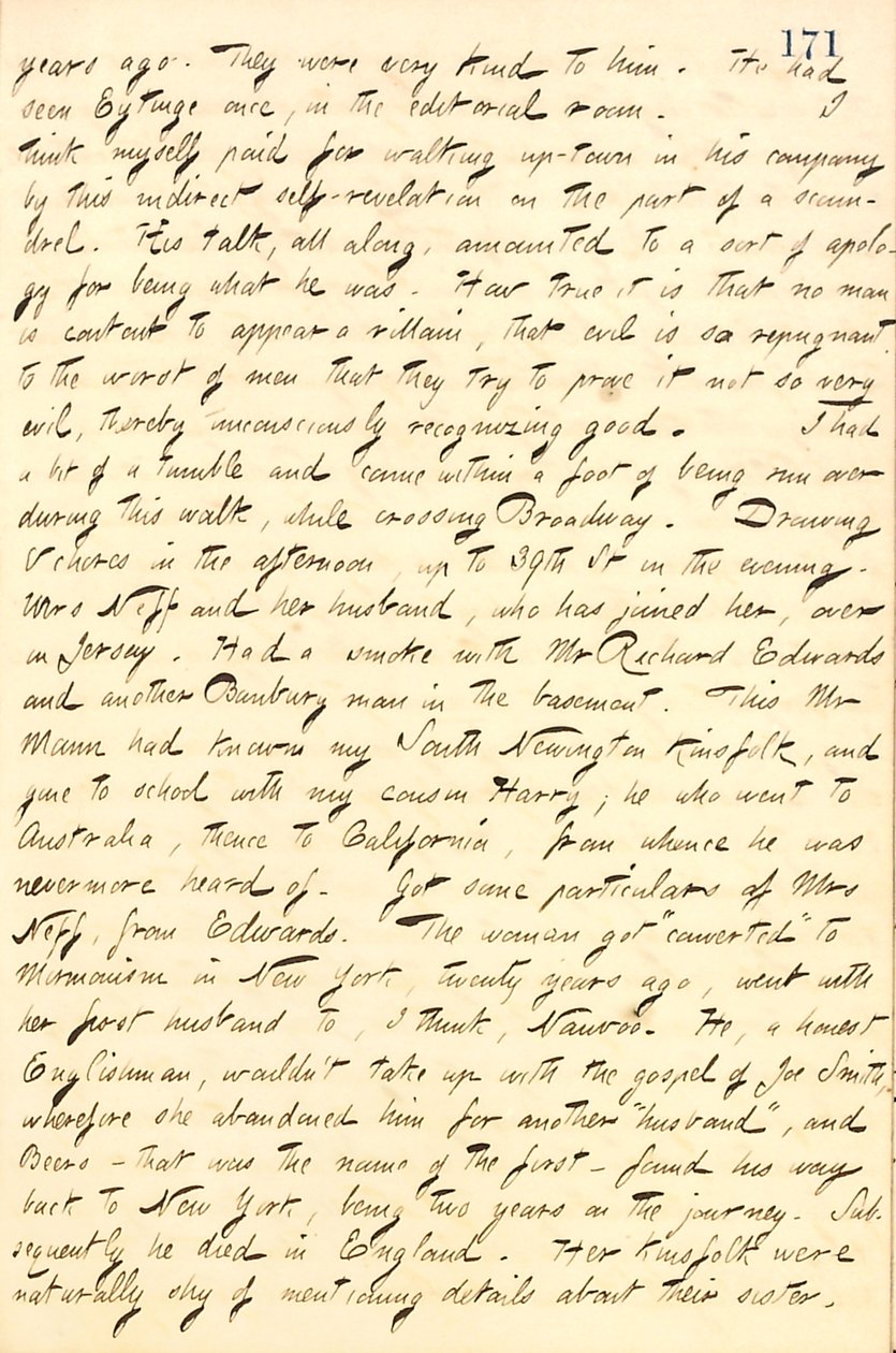 Thomas Butler Gunn Diaries- Osa 10, sivu 192, 20. huhtikuuta 1859 tekijältä Thomas Butler Gunn