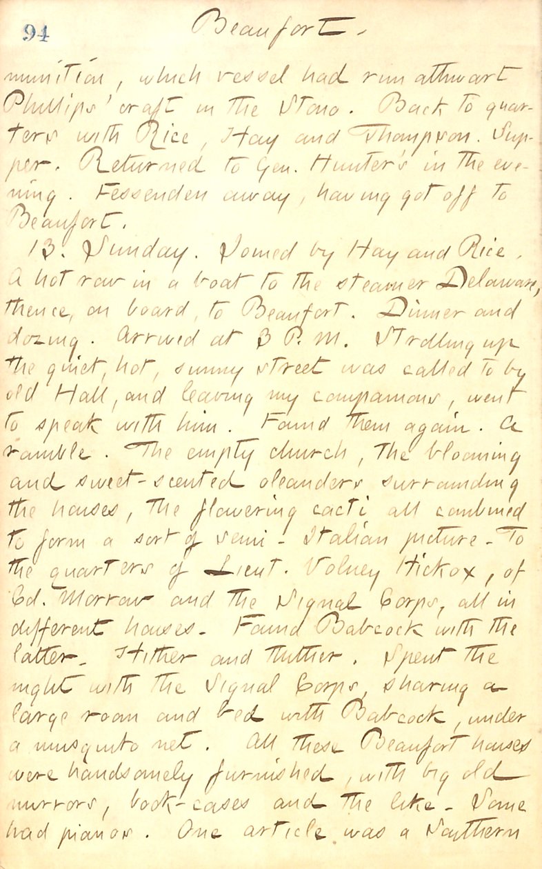 Thomas Butler Gunn Diaries- Osa 20, sivu 104, 12. heinäkuuta 1862 tekijältä Thomas Butler Gunn