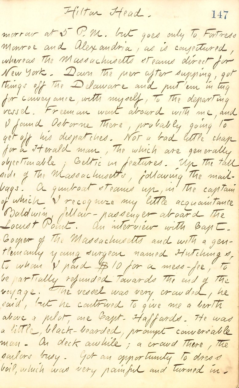 Thomas Butler Gunn Diaries- Osa 20, sivu 161, 8. syyskuuta 1862 tekijältä Thomas Butler Gunn