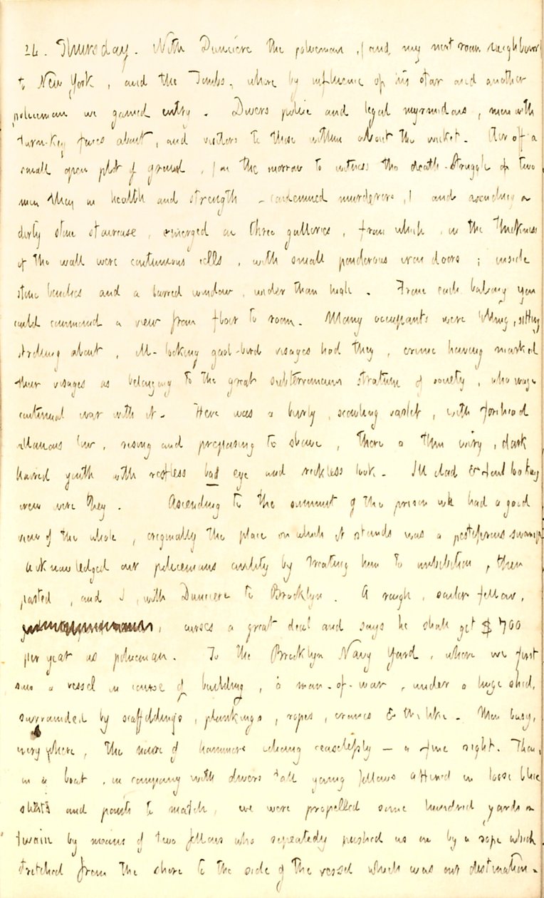 Thomas Butler Gunn Diaries- Osa 2, sivu 142, 24. heinäkuuta 1851 tekijältä Thomas Butler Gunn