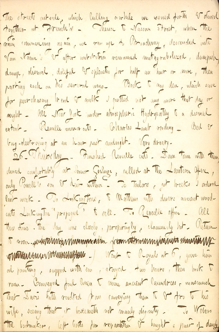 Thomas Butler Gunn Diaries- Osa 5, sivu 21, 25.-26. Elokuuta 1852 tekijältä Thomas Butler Gunn