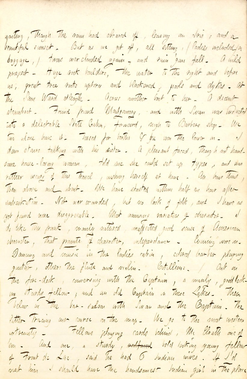 Thomas Butler Gunn Diaries- Osa 6, sivu 59, 13. elokuuta 1853 tekijältä Thomas Butler Gunn