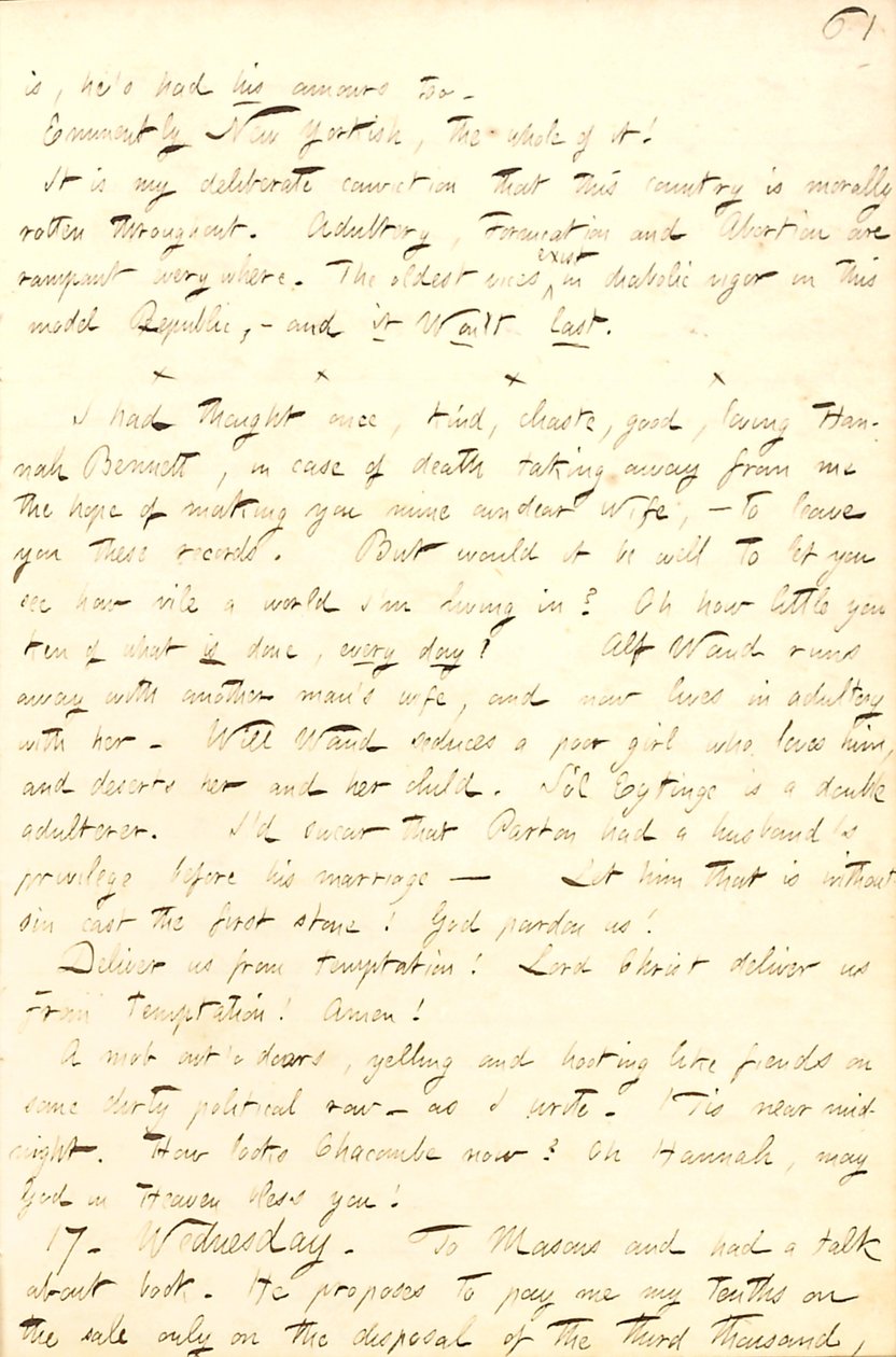 Thomas Butler Gunn Diaries- Osa 8, sivu 68, 16.-17. Syyskuuta 1856 tekijältä Thomas Butler Gunn