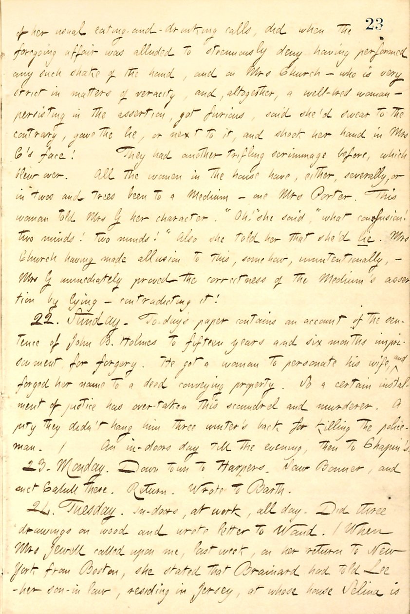 Thomas Butler Gunn Diaries- nide 9, sivu 32, 21.-24. Marraskuuta 1857 tekijältä Thomas Butler Gunn