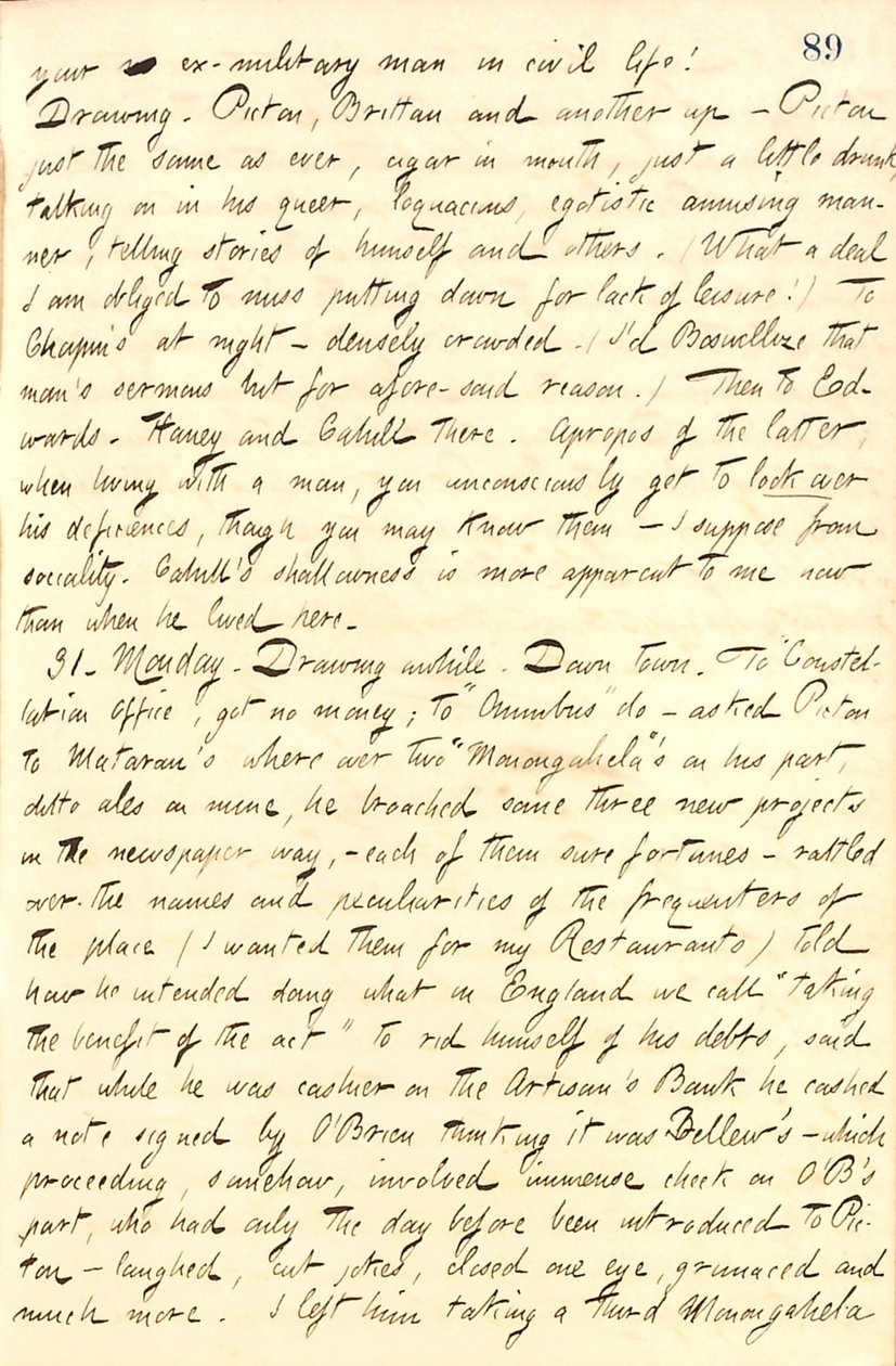 Thomas Butler Gunnin päiväkirjat: nide 10, sivu 101, 30.-31. Tammikuuta 1859 tekijältä Thomas Butler Gunn