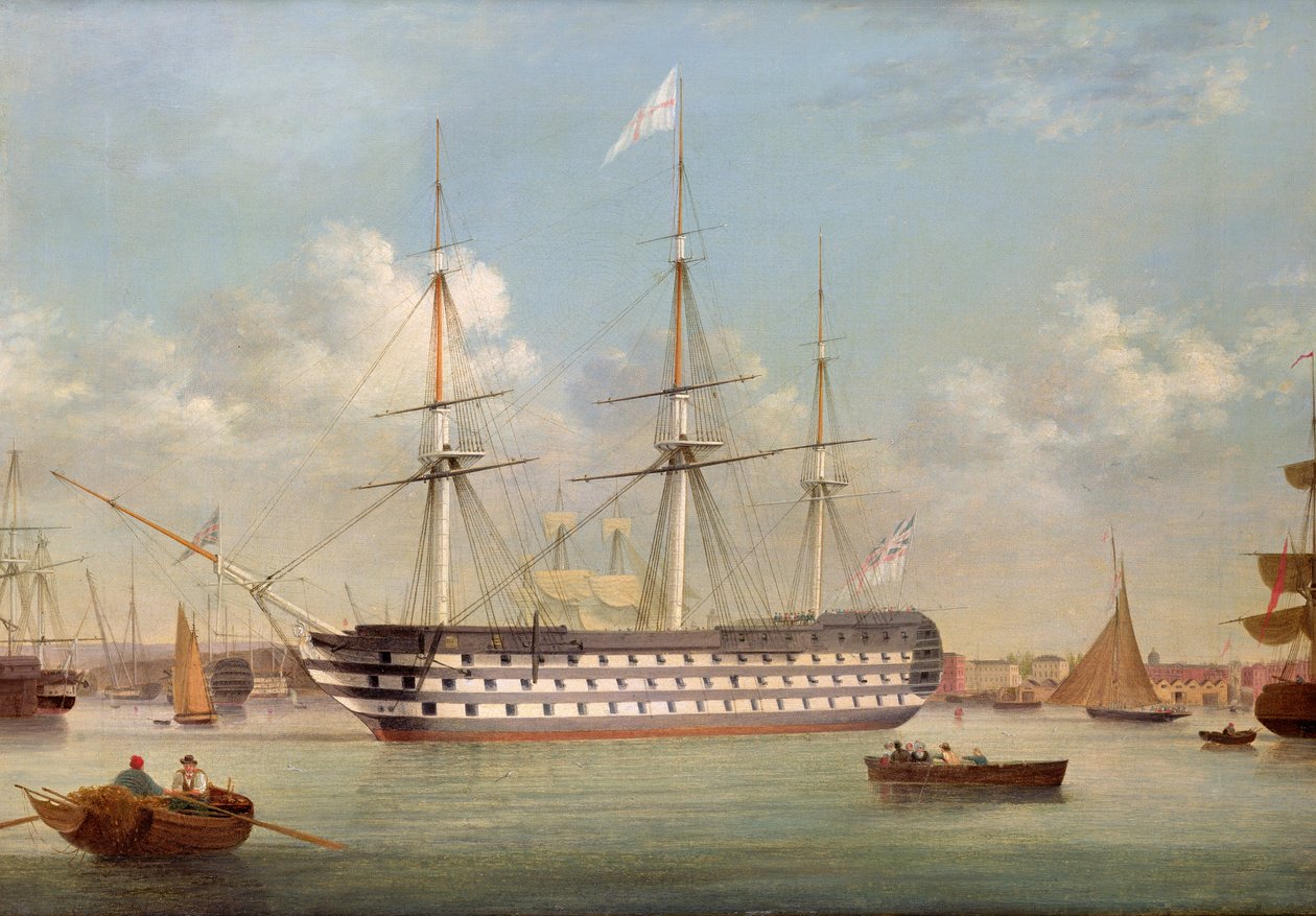 H.M.S. Britannia makaa Plymouthissa tekijältä Thomas Buttersworth