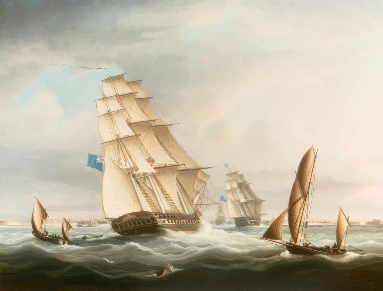 Sininen laivue Portsmouthin edustalla tekijältä Thomas Buttersworth
