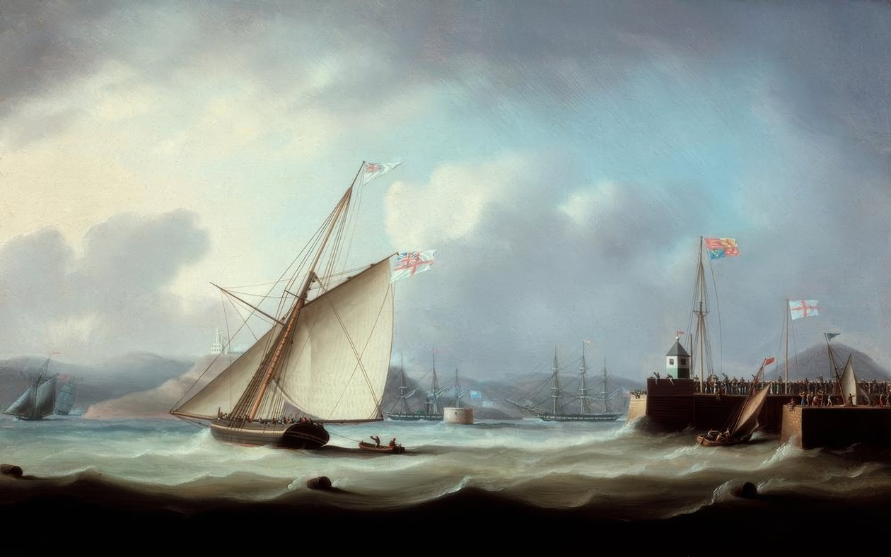 George IV:n saapuminen. Leithin satamassa tekijältä Thomas Buttersworth