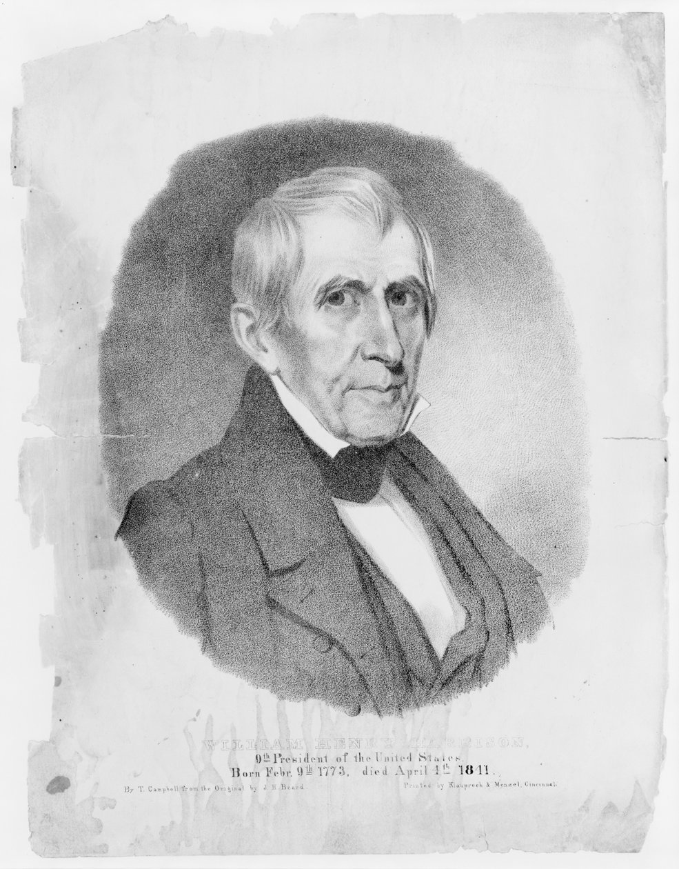 Yhdysvaltain presidentti William Henry Harrison, 1841 tekijältä Thomas Campbell