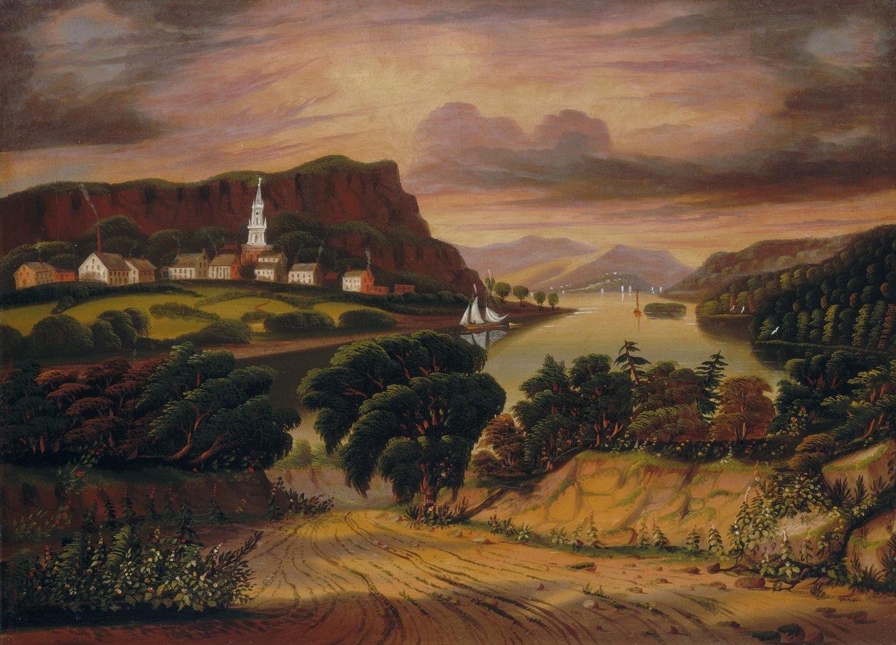 Lake George ja Caldwellin kylä tekijältä Thomas Chambers