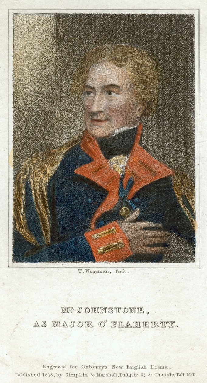 Mr Johnstone majurina OFlaherty, 1818. tekijältä Thomas Charles Wageman