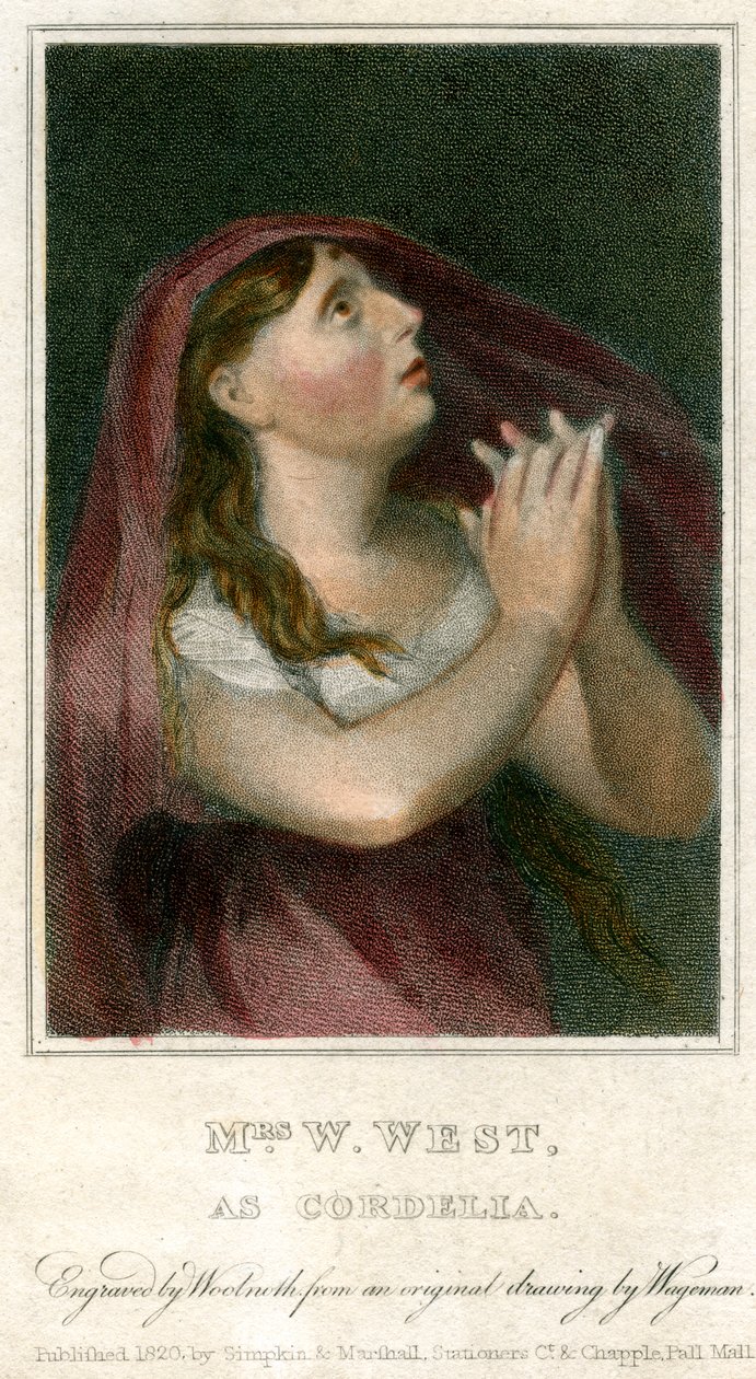 Rouva W West Cordeliana, 1820. tekijältä Thomas Charles Wageman