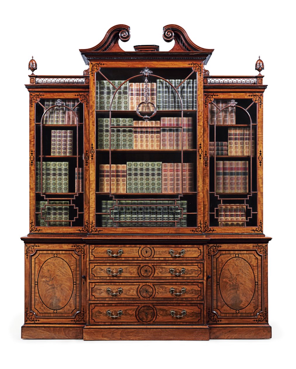 George III:n sihteerikirjaston kirjahylly, n. 1765 tekijältä Thomas Chippendale