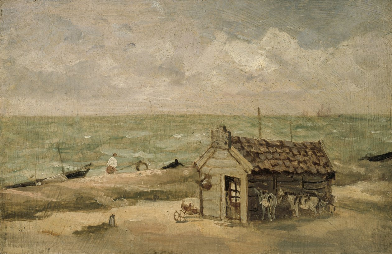 Kalastajan mökki meren rannalla tekijältä Thomas Churchyard