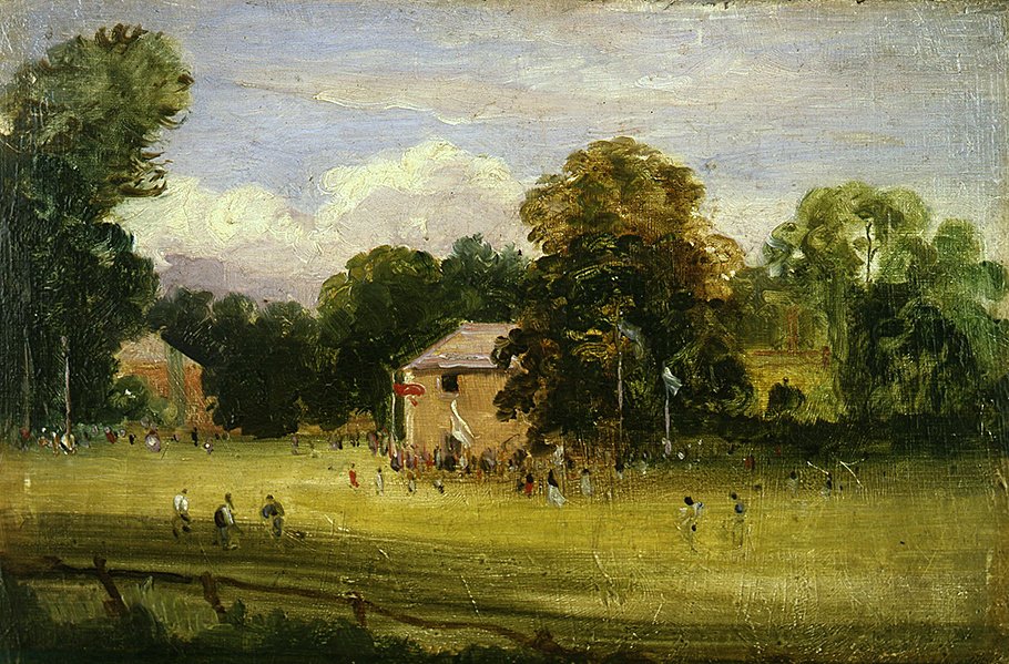 Village Fair, East Bergholt (öljy paneelissa) tekijältä Thomas Churchyard