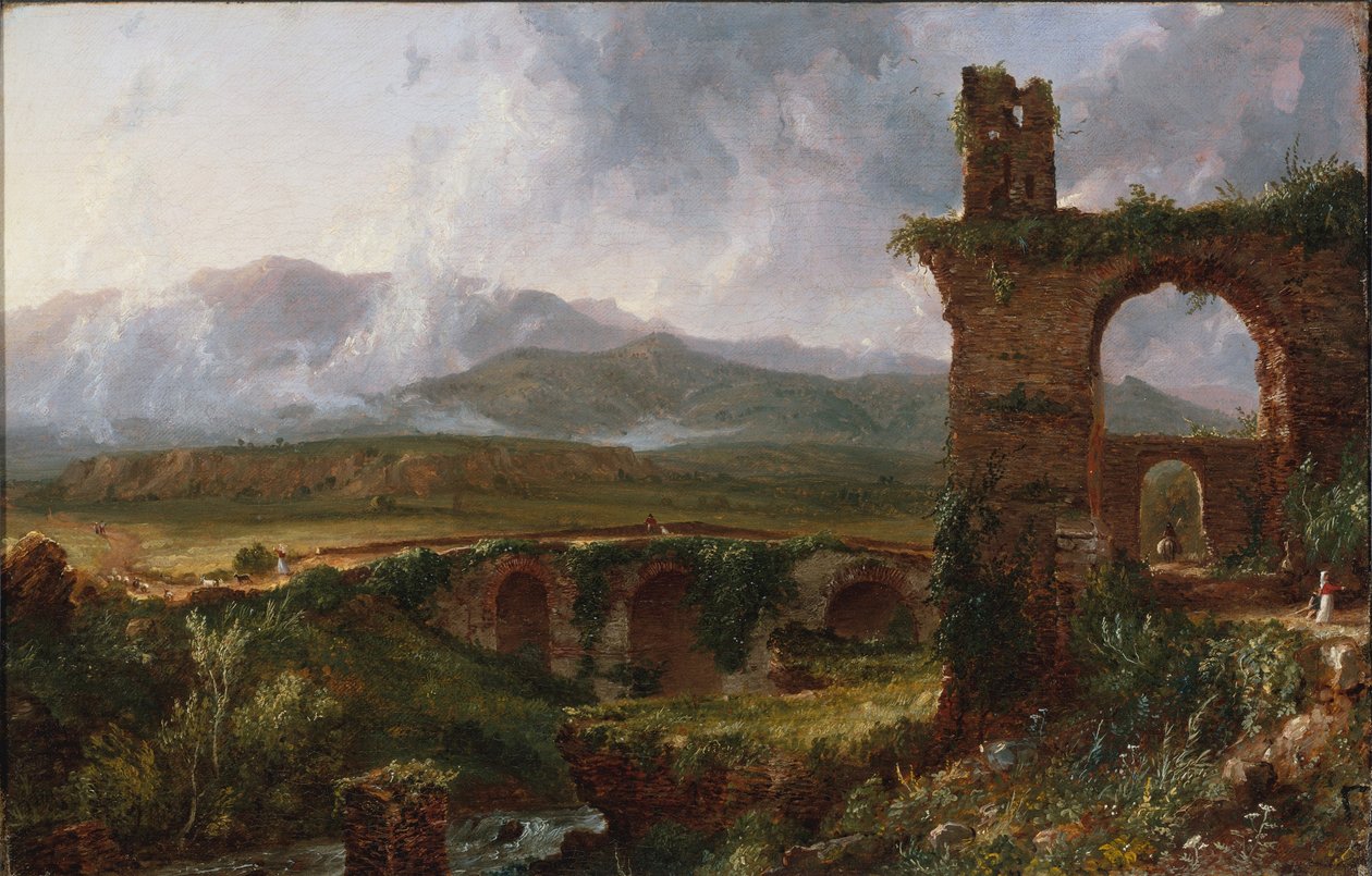 Näkymä lähellä Tivolia (aamu) tekijältä Thomas Cole