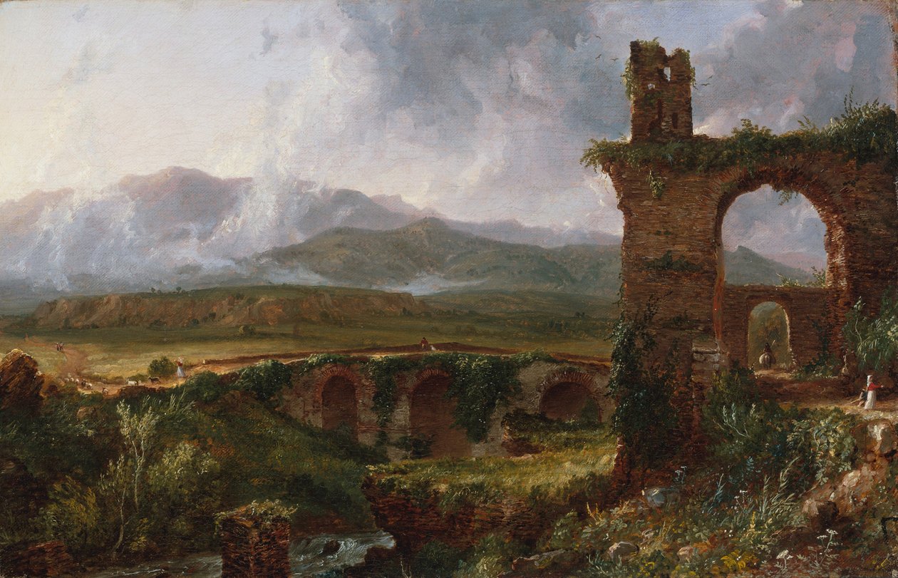 Näkymä lähellä Tivolia (aamu) tekijältä Thomas Cole