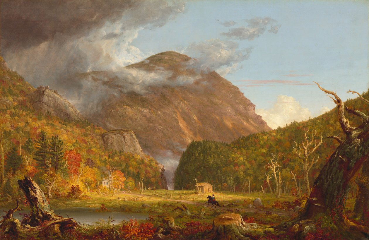 Näkymä vuoristosolalle nimeltä Valkoisten vuorten lovi Crawford Notch, 1839. tekijältä Thomas Cole
