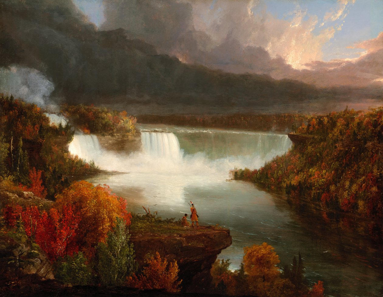 Kaukainen näkymä Niagaran putouksille, 1830. tekijältä Thomas Cole