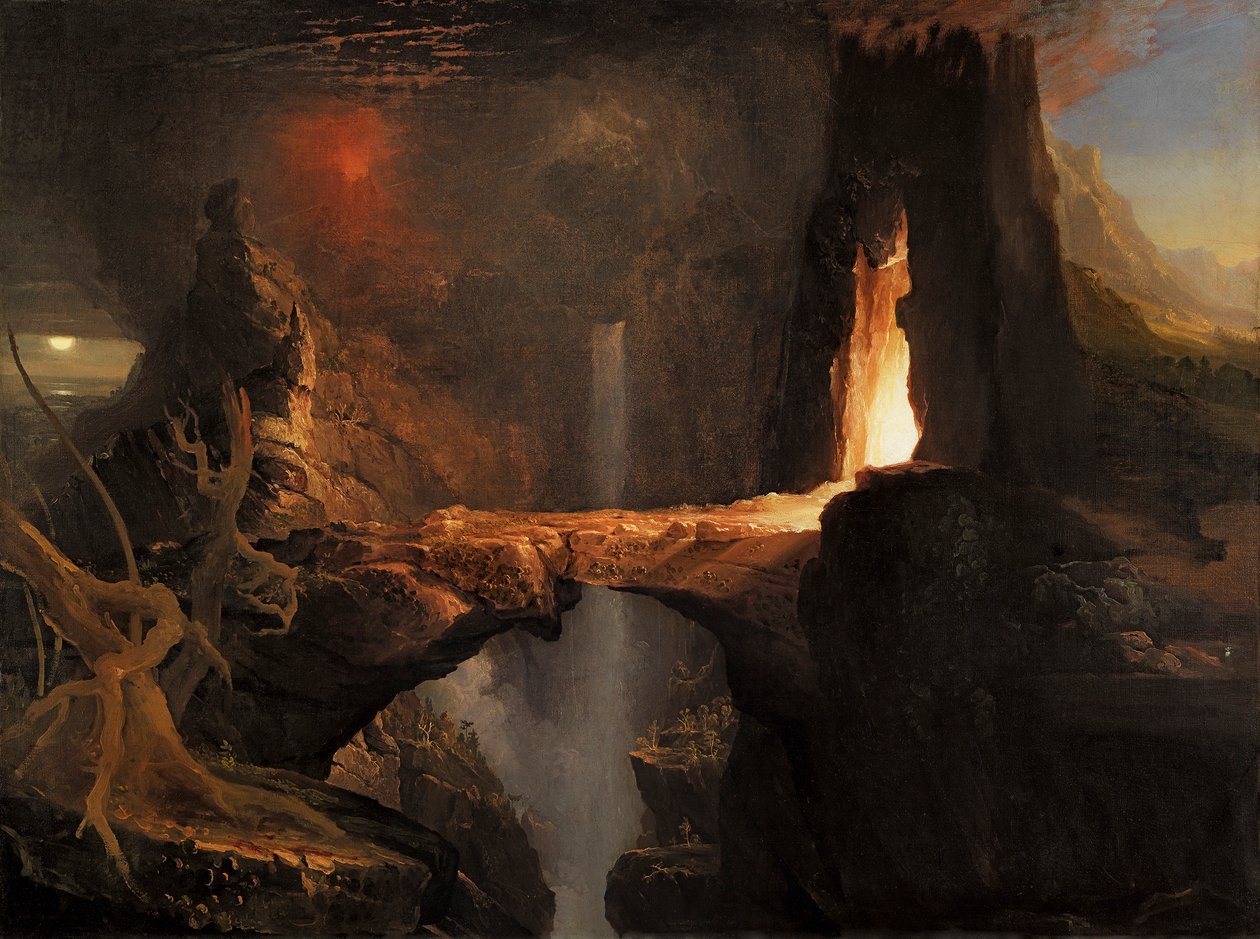 Karkottaminen. Kuu ja tulenvalo tekijältä Thomas Cole