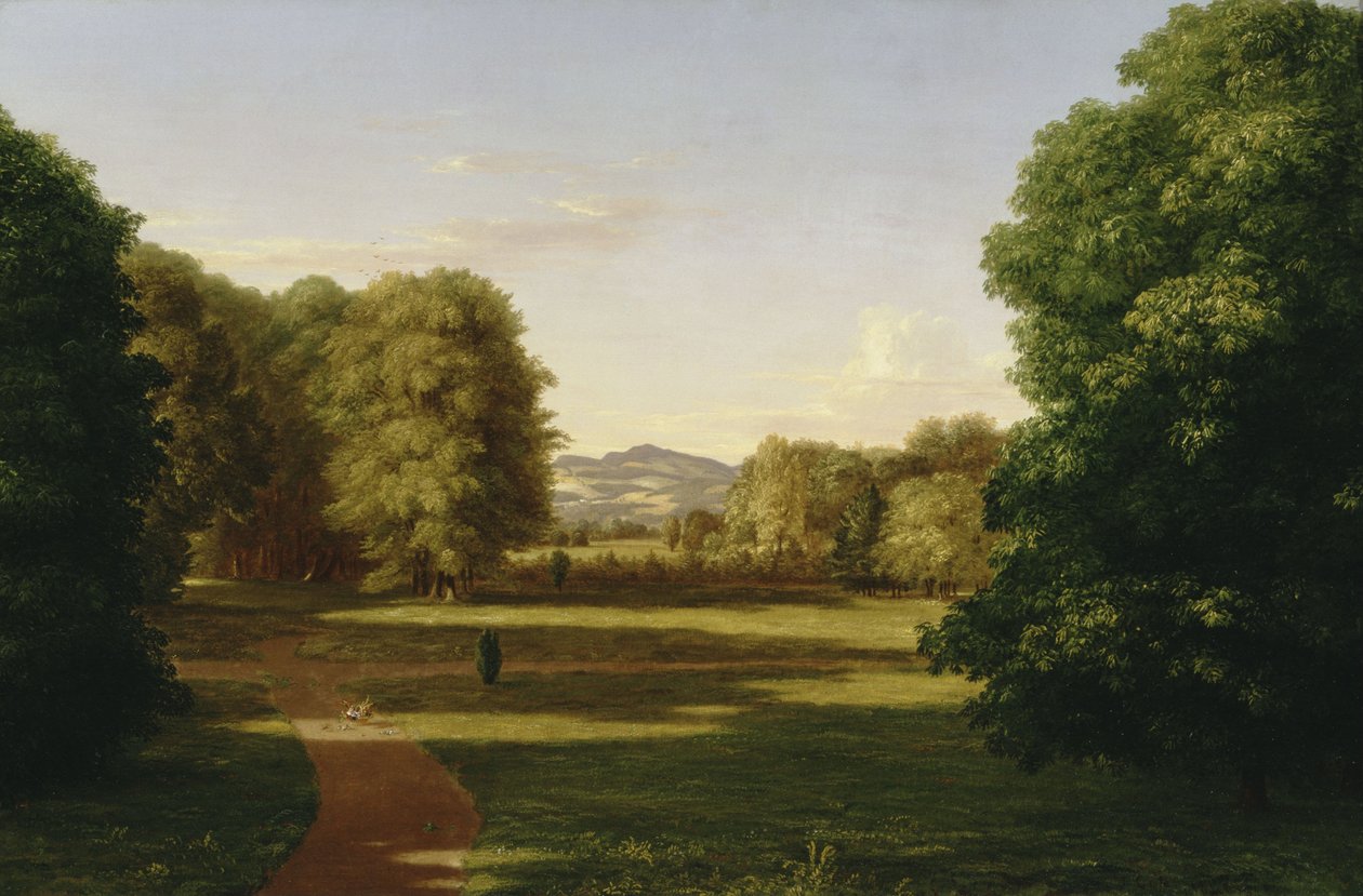 Van Rensselaerin kartanon puutarhat tekijältä Thomas Cole