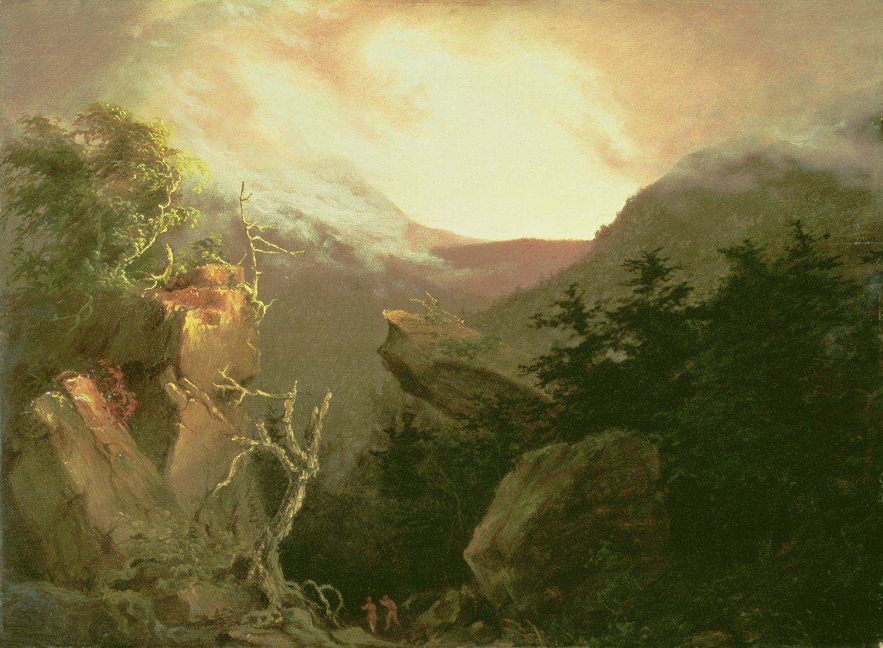 Mountain Sunrise, 1826 tekijältä Thomas Cole