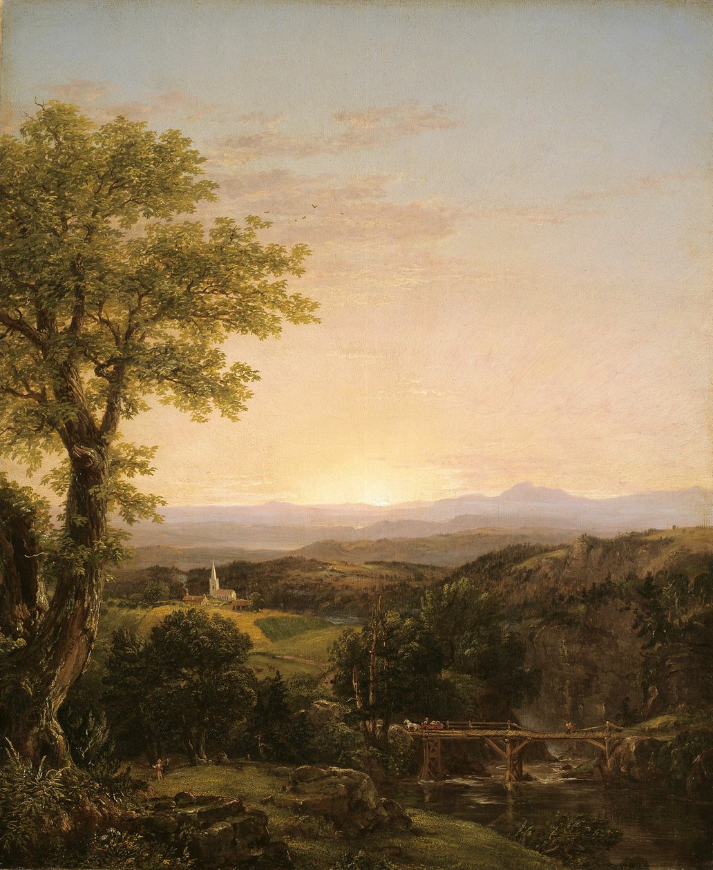 Uuden Englannin maisema tekijältä Thomas Cole