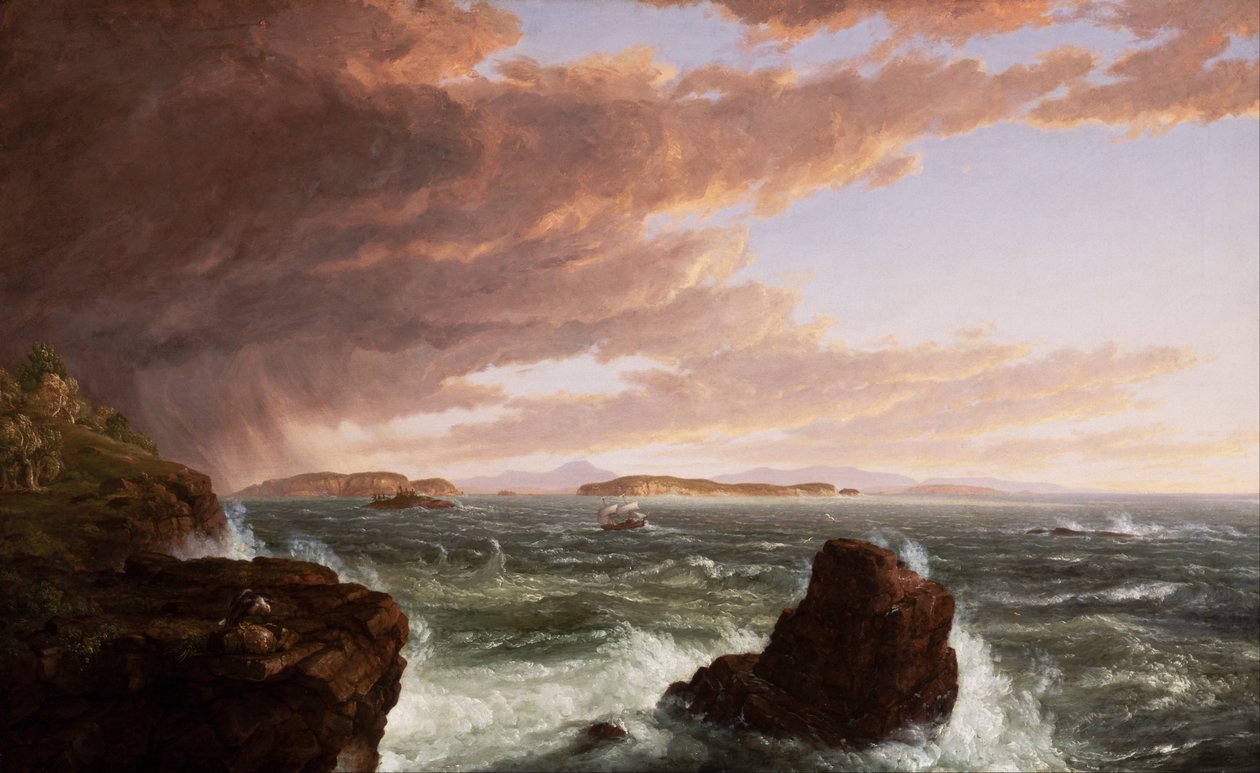 Näkymät ranskalaisen lahden yli Mt. Desert Islandilta, myrskyn jälkeen tekijältä Thomas Cole