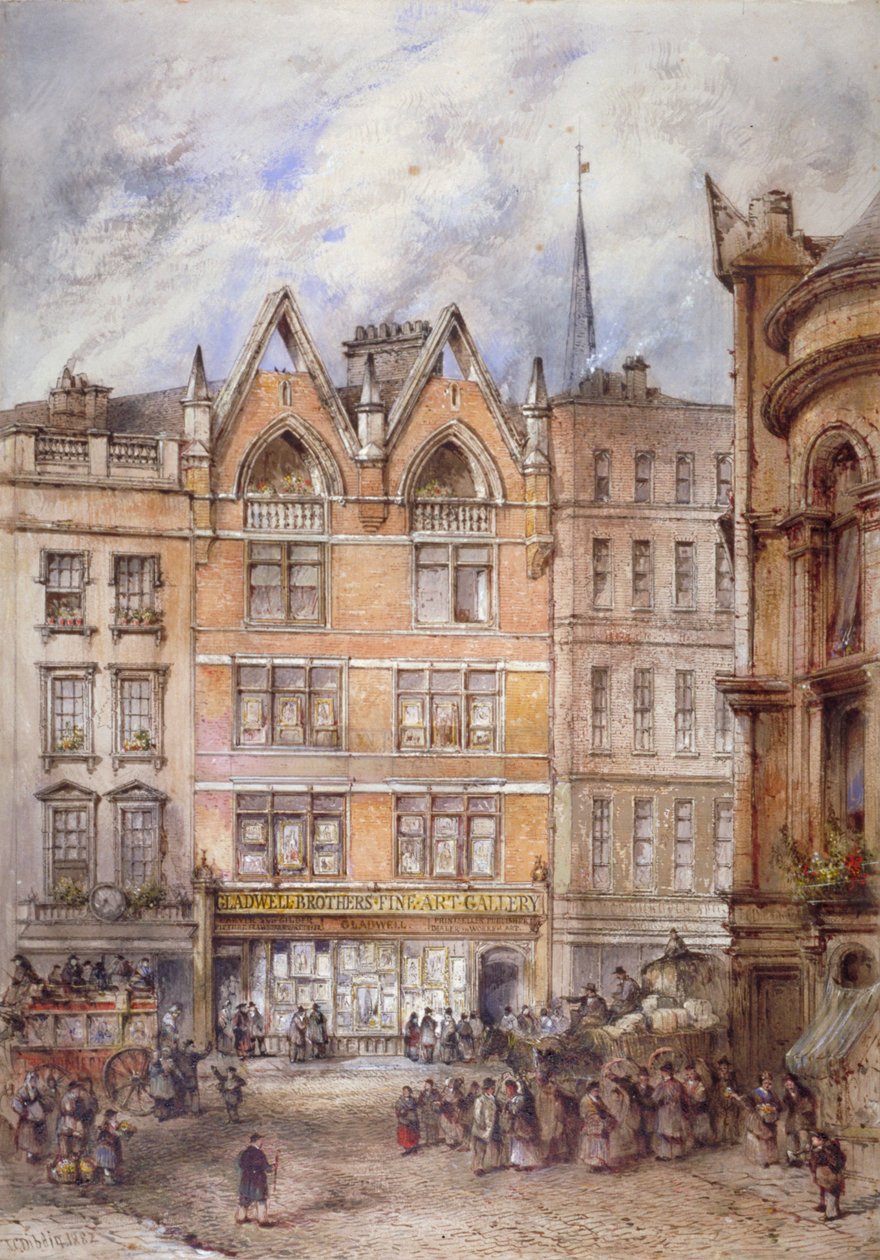 Gracechurch Street, Lontoon kaupunki, 1882. tekijältä Thomas Colman Dibdin