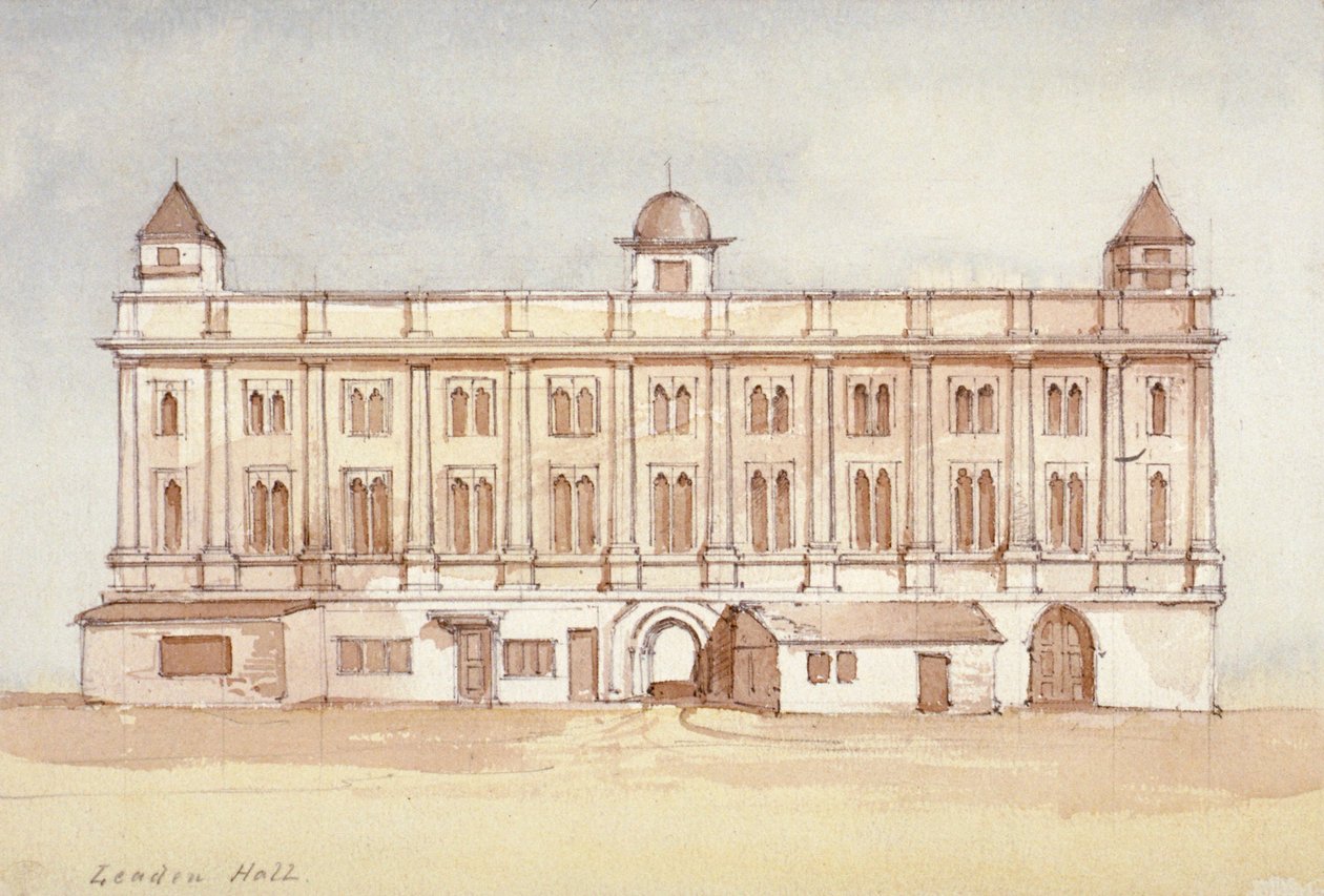 Leadenhall, Lontoon kaupunki, 1850 tekijältä Thomas Colman Dibdin