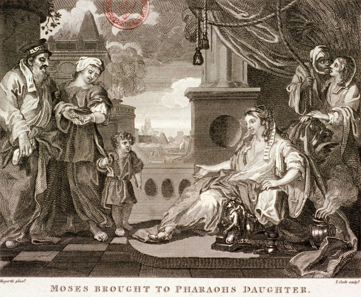 "Mooses toi faraon tyttärelle", 1809 tekijältä Thomas Cook