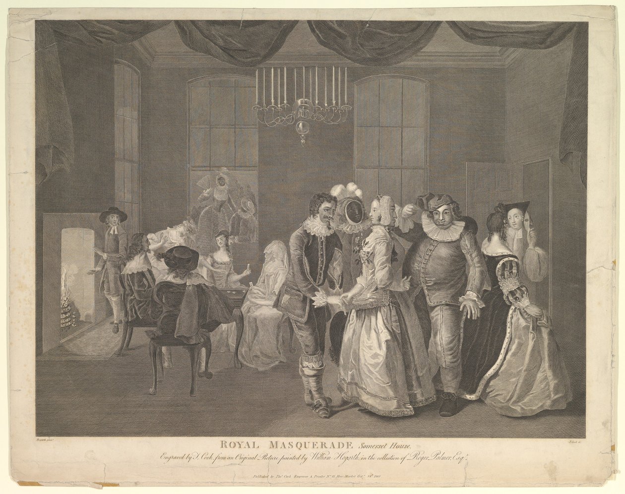 Royal Masquerade Somerset House, 21. lokakuuta 1805. tekijältä Thomas Cook