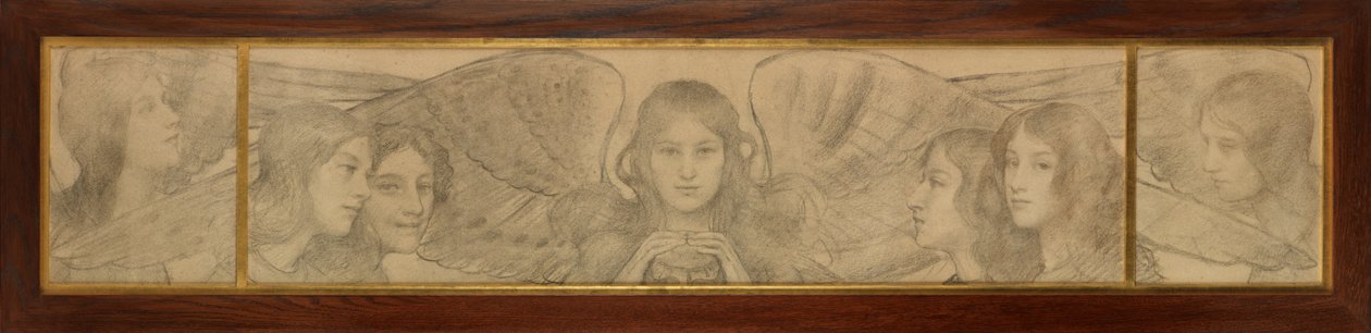 Enkelien triptyykki tekijältä Thomas Cooper Gotch