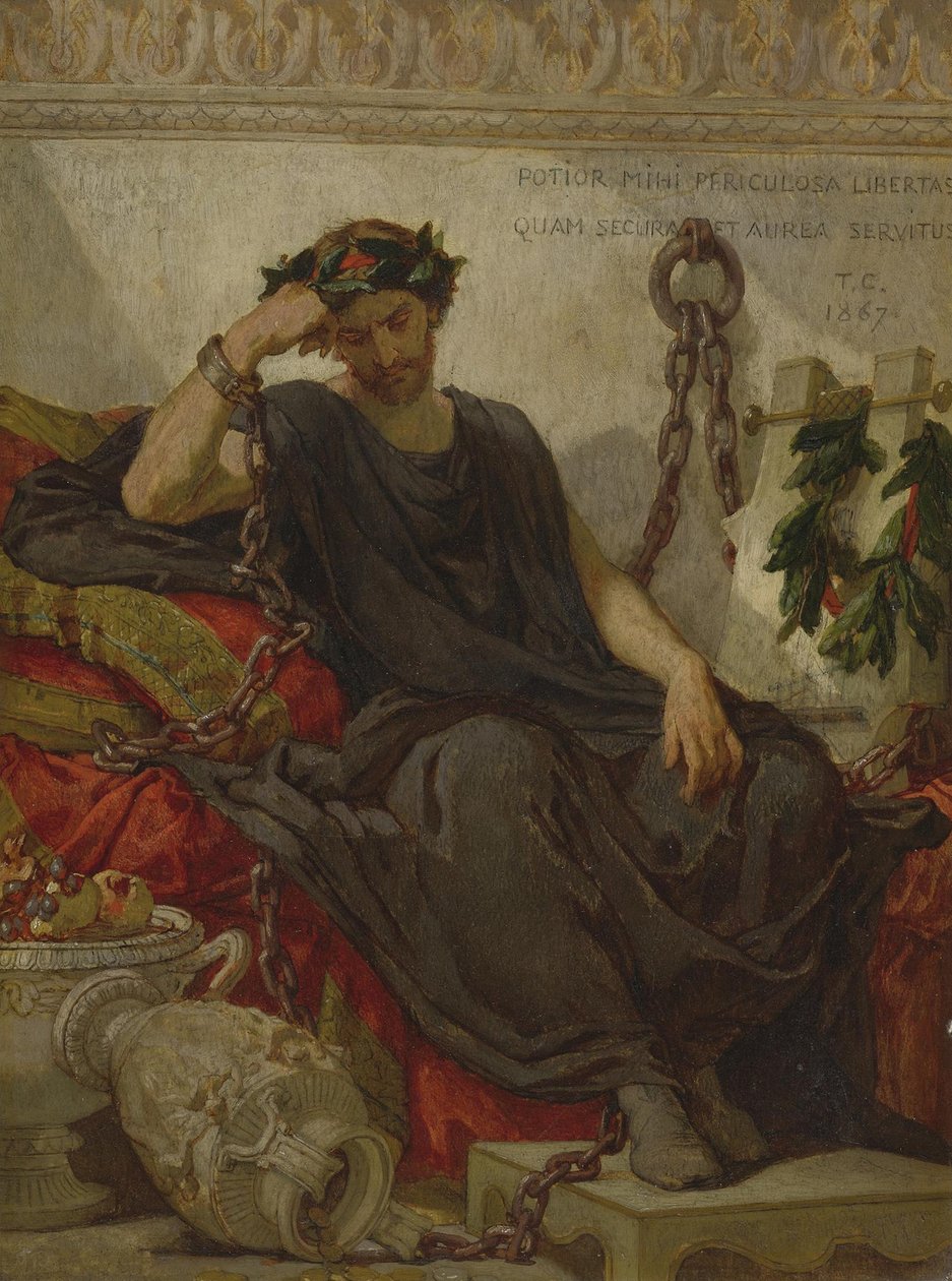 Damokles, 1867 tekijältä Thomas Couture