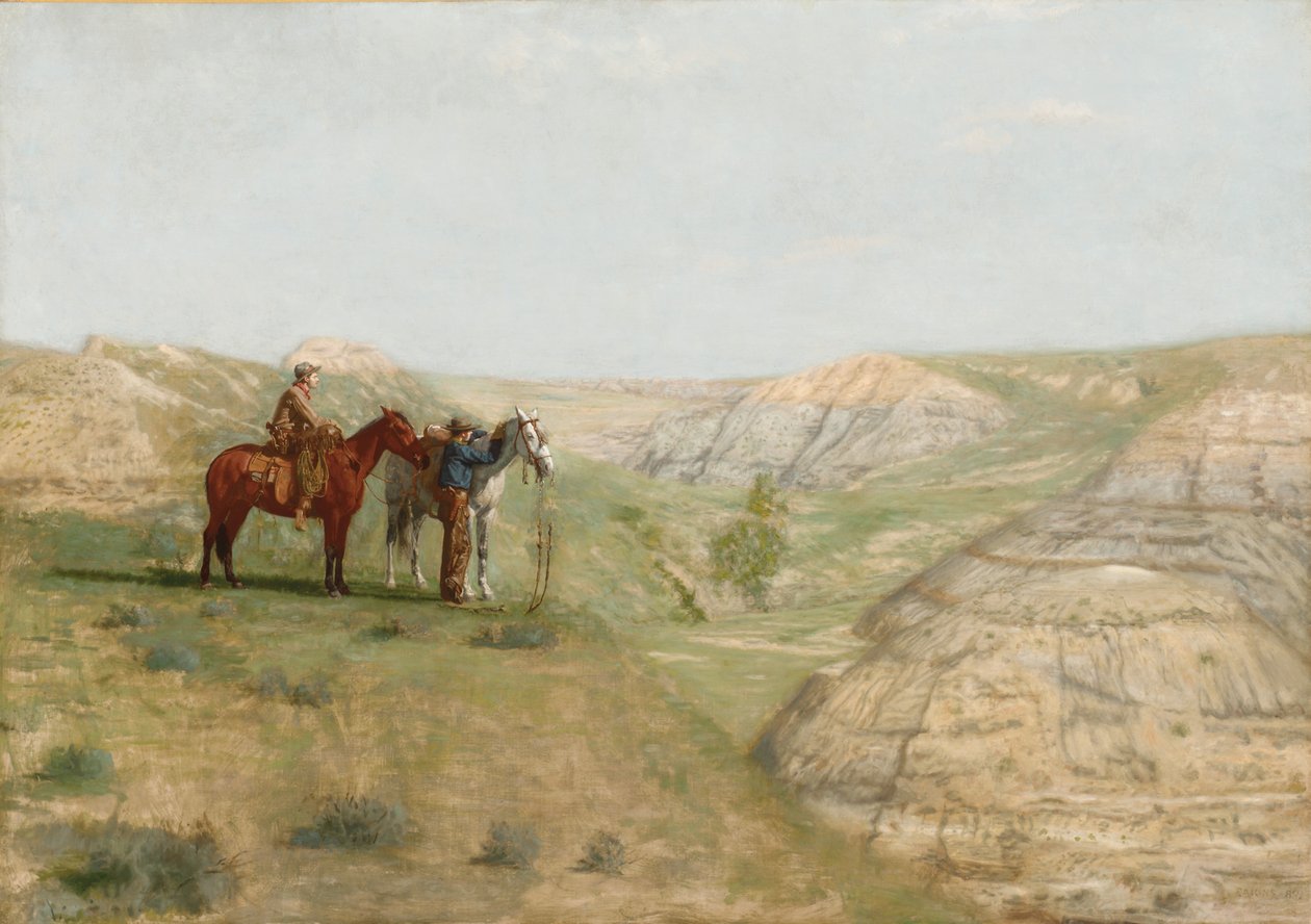 Cowboys in the Badlands, 1888 tekijältä Thomas Cowperthwait Eakins