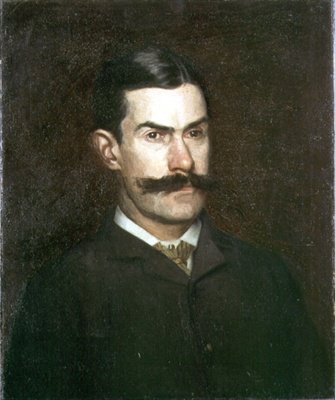 Frank MacDowellin muotokuva, noin 1886 (öljy kankaalle). tekijältä Thomas Cowperthwait Eakins