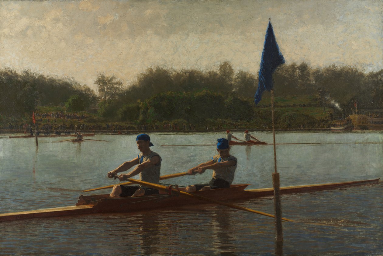 The Biglin Brothers kääntää panoksen, 1873 tekijältä Thomas Cowperthwait Eakins