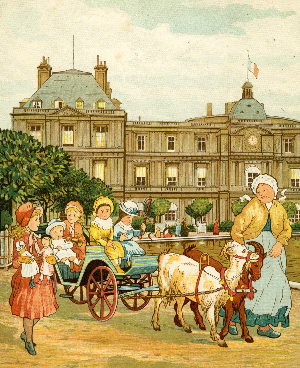 Luxembourg Gardens, lasten vuohiajelu. tekijältä Thomas Crane