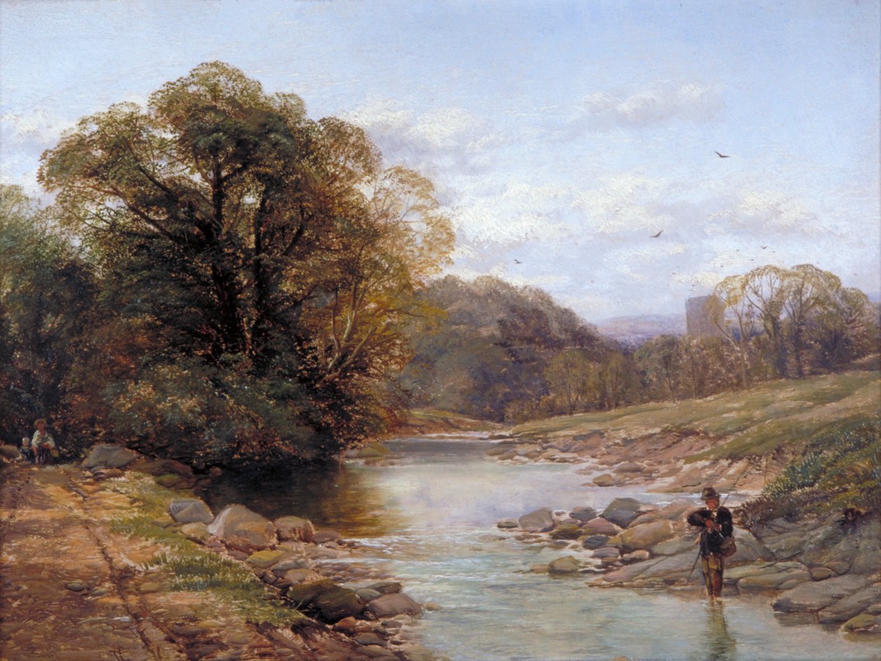 "Sylvan Stream", 1800-luku tekijältä Thomas Creswick