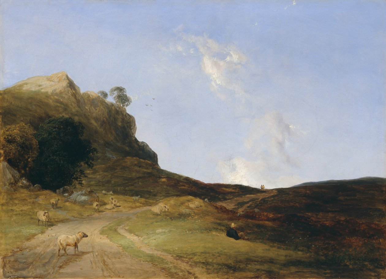 "Nummien maisema", 1840 tekijältä Thomas Creswick