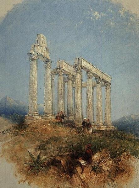 Jupiter Olympiuksen temppeli, Ateena tekijältä Thomas Creswick