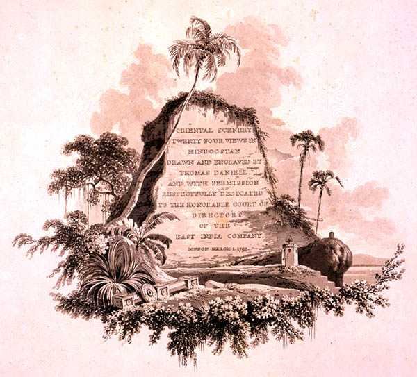 Frontispiece elokuvasta Oriental Scenery: Twenty Four Views in Hindoostan tekijältä Thomas Daniell