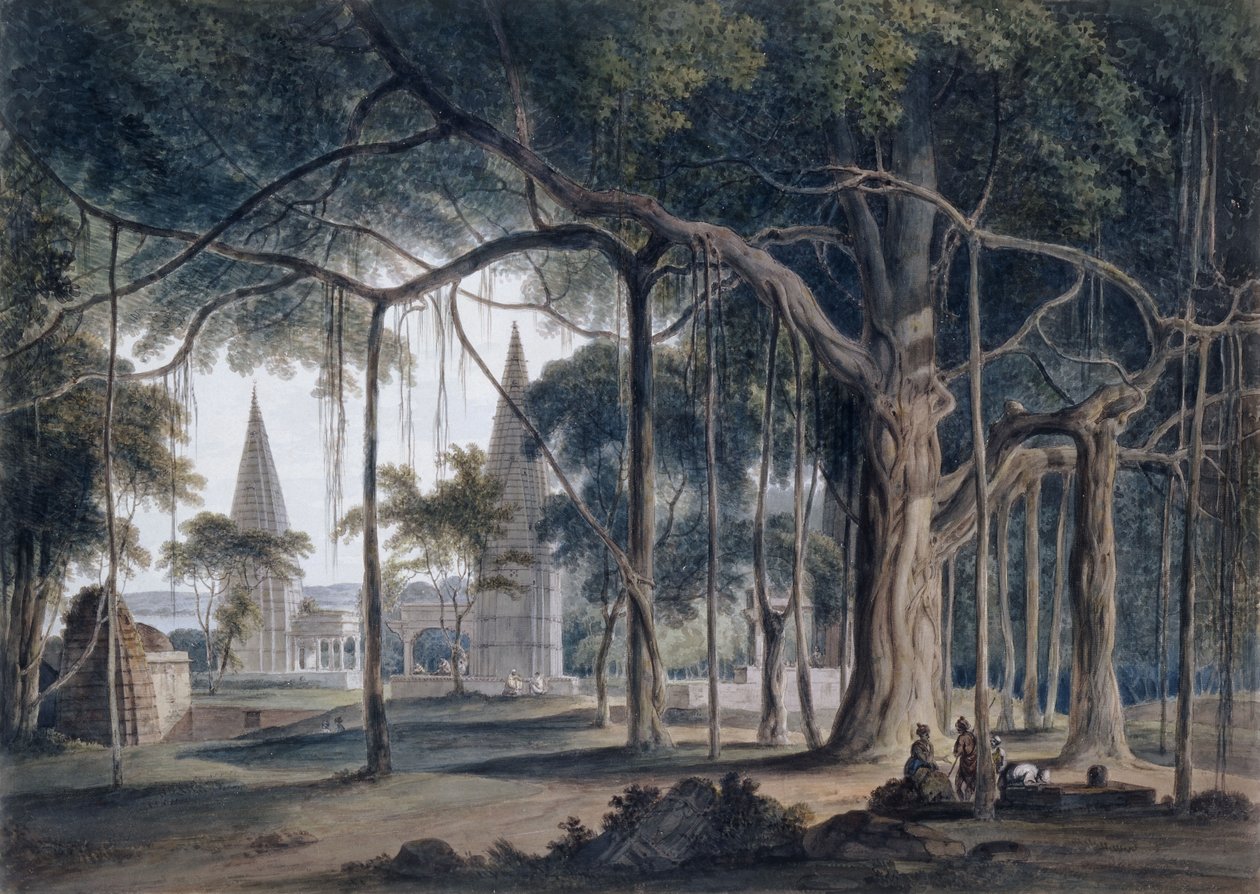 Hindutemppelit Aghorissa, Uttar Pradeshissa, tekijältä Thomas Daniell
