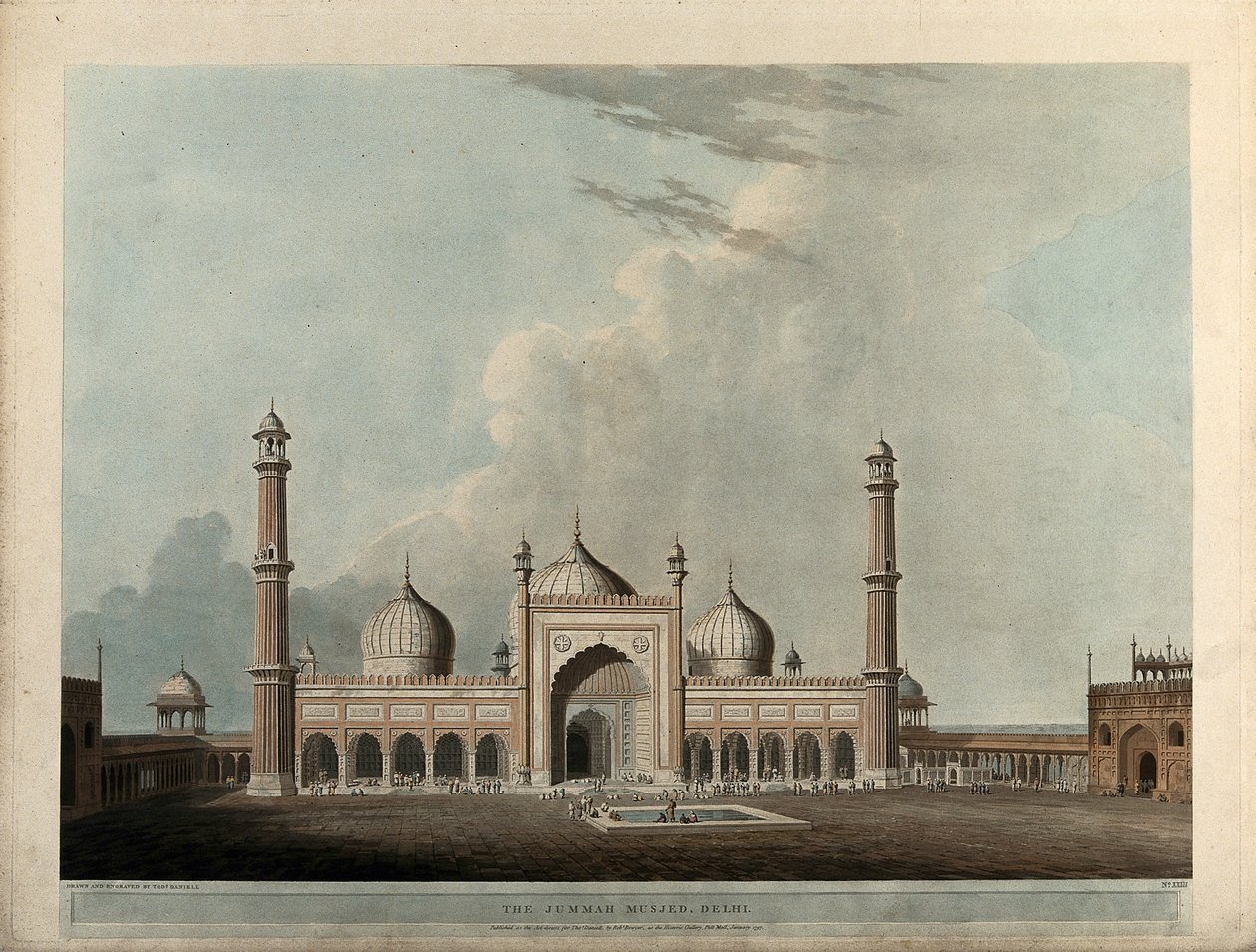Jummah Musjed, Delhi tekijältä Thomas Daniell