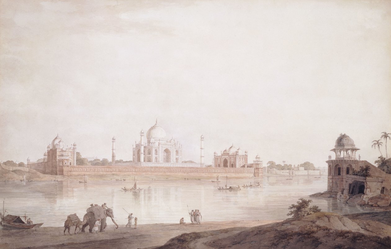 Taj Mahal, Agra, Uttar Pradesh, 1789 tekijältä Thomas Daniell
