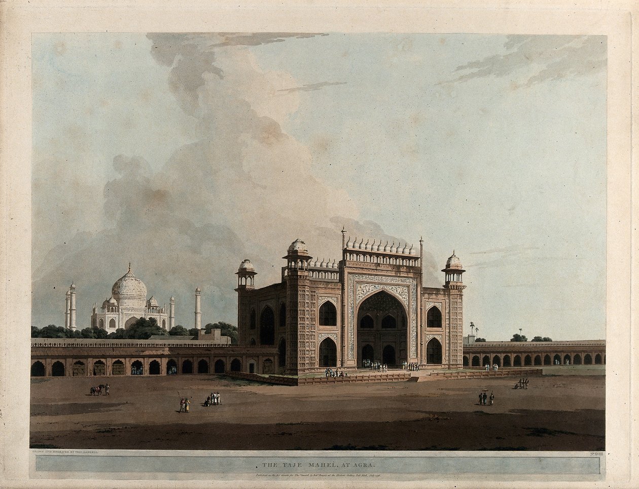 Taje Mahal, Agra tekijältä Thomas Daniell